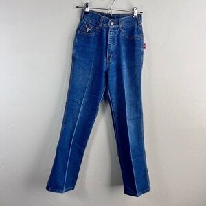 Nino Valentino VINTAGE Linen Cotton Blend High Rise Dark Wash Jeans
